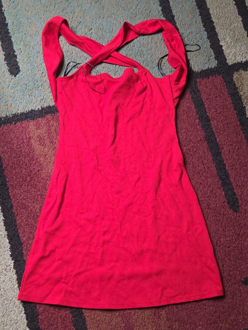 H And M Strappy Summer Red Dress Womens Small